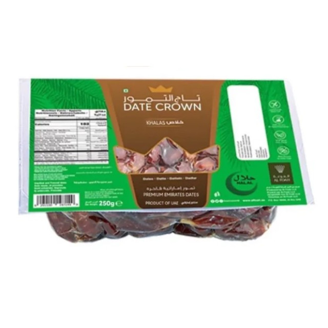 Kurma Date Crown Khalas 椰棗（250 公克，熱封真空散裝包裝）