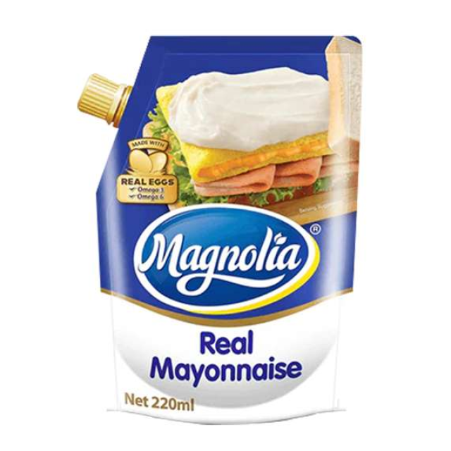 MAGNOLIA 純正蛋黃醬 220毫升，採用真正雞蛋製成，含 Omega 3 與 Omega 6