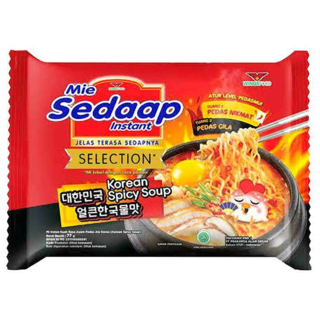 Mie Sedaap 韓式香辣湯麵（77 公克／包，40 包／箱）