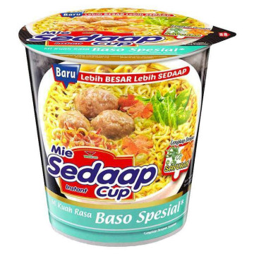 Mie Sedaap 牛肉丸杯麵（77 公克／杯，12 杯／箱）