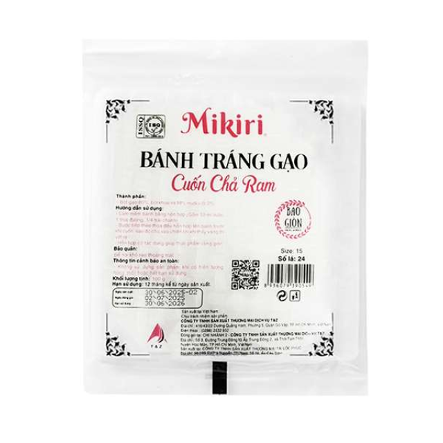 Mikiri 春捲用米紙（炸春捲皮）100克