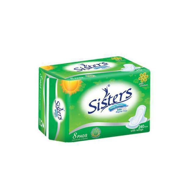 SISTERS 日用衛生棉（有護翼）24 公分（8片／80g）