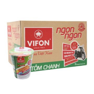 VIFON 酸辣檸檬蝦味杯麵（60 公克 × 24 杯）