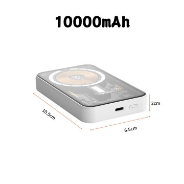 Wephone 透明工業風大容量 磁吸快充行動電源-10,000mAh